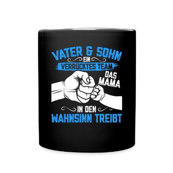 Father & Son Strong & Hilarious Together - Full Colour Mug - black - Front