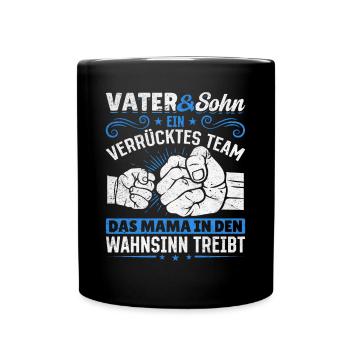 Father & Son Strong & Hilarious Together - Full Colour Mug - black - Front