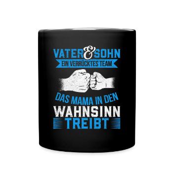 Father & Son Strong & Hilarious Together - Full Colour Mug - black - Front