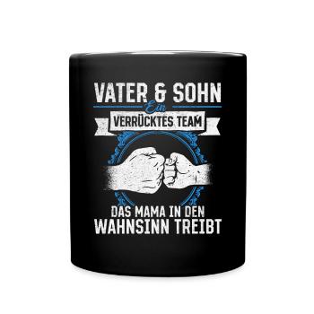 Father & Son Strong & Hilarious Together - Full Colour Mug - black - Front