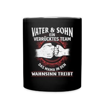 Father & Son Strong & Hilarious Together - Full Colour Mug - black - Front
