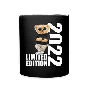 Limited Edition 2022 Bär Bären Geburtstag 2022 - Tasse einfarbig - Schwarz - Vorne