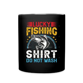 Chemise de pêche porte-bonheur ne pas laver - Mug uni - noir - Devant