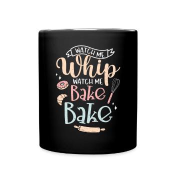 Bäcker - Tasse einfarbig - Schwarz - Vorne