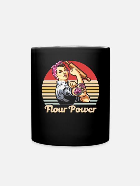 Bäcker Bäckerein Backwaren Backen Geschenk - Tasse einfarbig - Schwarz