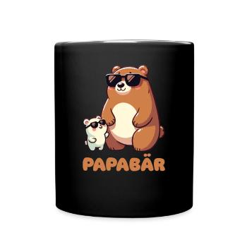 Papa Bears Father's Day Best Dad - Bear - Full Colour Mug - black - Front