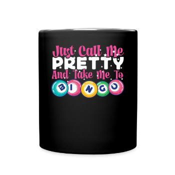 Fille de joueur de bingo Appelez-moi - Mug uni - noir - Devant