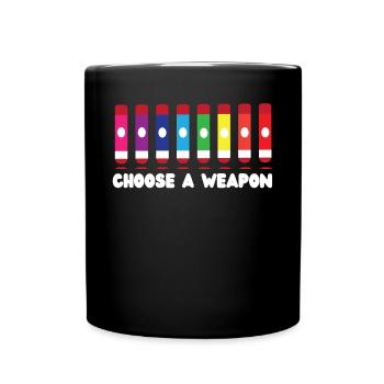 Joueur de bingo choisir une arme - Mug uni - noir - Devant