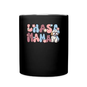 Lhassa Apso Groovy Lhassa Mama - Mug uni - noir - Devant