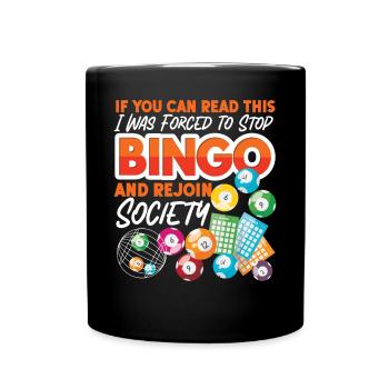 Bingo Player If You Can Read This - Full Colour Mug - black - Front