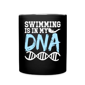 Schwimmen - Tasse einfarbig - Schwarz - Vorne