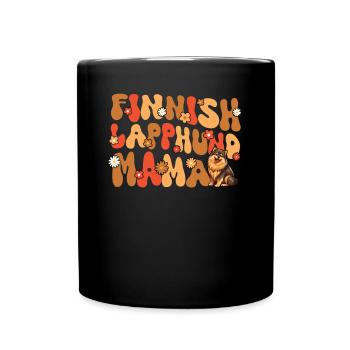 Finnish Lapphund Groovy Lapphund Mama - Tasse einfarbig - Schwarz - Vorne