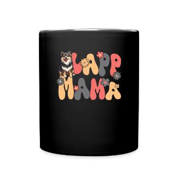 Finnish Lapphund Groovy Lapp Mama - Tasse einfarbig - Schwarz - Vorne
