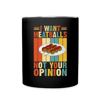 Cadeaux pour les amateurs de boulettes de viande - Mug uni - noir - Devant