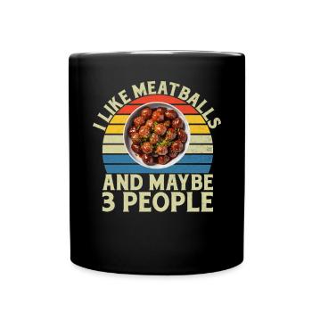 Cadeaux pour les amateurs de boulettes de viande - Mug uni - noir - Devant