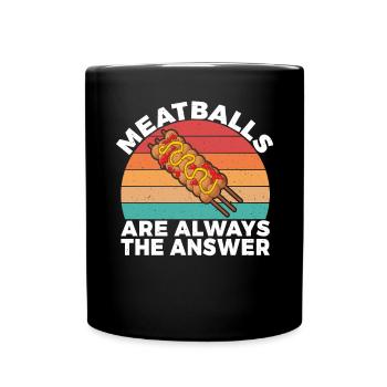 Cadeaux pour les amateurs de boulettes de viande - Mug uni - noir - Devant