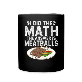 Meatball Lovers Gifts - Tasse einfarbig - Schwarz - Vorne