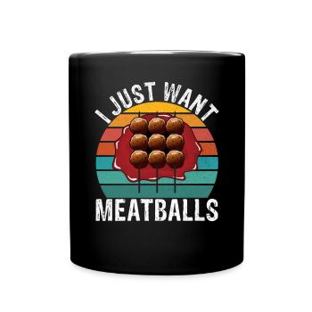 Cadeaux pour les amateurs de boulettes de viande - Mug uni - noir - Devant