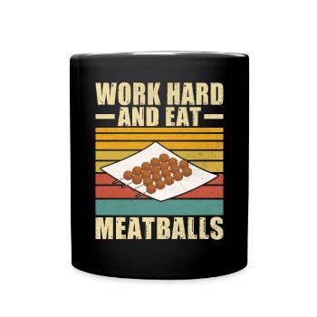 Meatball Lovers Gifts - Tasse einfarbig - Schwarz - Vorne