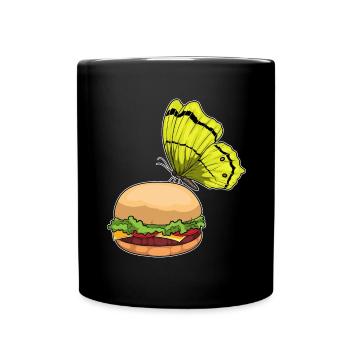 Cheeseburger papillon - Mug uni - noir - Devant