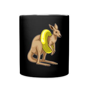 Kangaroo Swimming Swim Ring Summer - Full Colour Mug - black - Front
