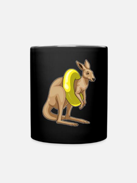Été de la piscine de natation kangourou - Mug uni - noir