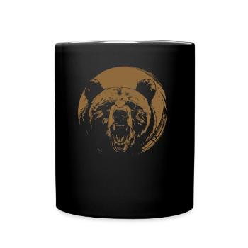 Grizzli Ours brun - Mug uni - noir - Devant