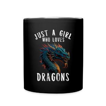 Drache Tshirt Märchen Dragon Japanisch Kanji - Tasse einfarbig - Schwarz - Vorne