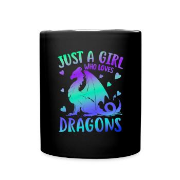 T-shirt Dragon Conte de fées Dragon Kanji japonais - Mug uni - noir - Devant