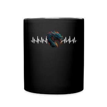 T-shirt Dragon Conte de fées Dragon Kanji japonais - Mug uni - noir - Devant