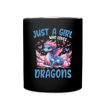 T-shirt Dragon Conte de fées Dragon Kanji japonais - Mug uni - noir - Devant