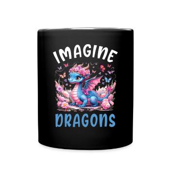 T-shirt Dragon Conte de fées Dragon Kanji japonais - Mug uni - noir - Devant