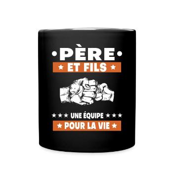 Father & Son Shot Point Duo Man Team Dad - Full Colour Mug - black - Front