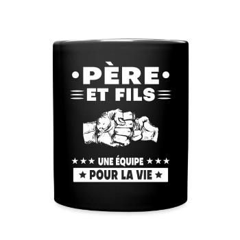 Father and Son Duo Man Matching Dad - Full Colour Mug - black - Front