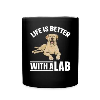 Labrador Retriever jaune - Mug uni - noir - Devant