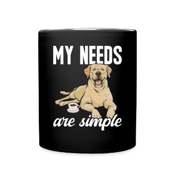 Labrador Retriever jaune - Mug uni - noir - Devant