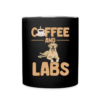 Yellow Labrador Retriever - Full Colour Mug - black - Front
