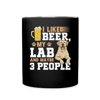 Labrador Retriever jaune - Mug uni - noir - Devant