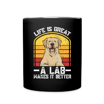 Labrador Retriever jaune - Mug uni - noir - Devant