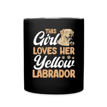 Labrador Retriever jaune - Mug uni - noir - Devant