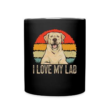 Labrador Retriever jaune - Mug uni - noir - Devant