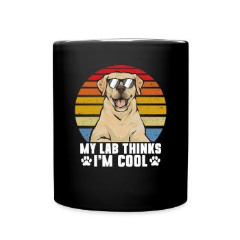 Labrador Retriever jaune - Mug uni - noir - Devant