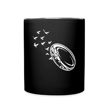 Playing Rugby ball - Tasse einfarbig - Schwarz - Vorne