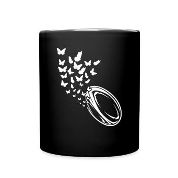 Rugby Season Playing Rugby ball - Tasse einfarbig - Schwarz - Vorne