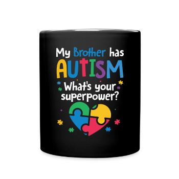 Autismus Awareness Day Autist Geschenk - Tasse einfarbig - Schwarz - Vorne