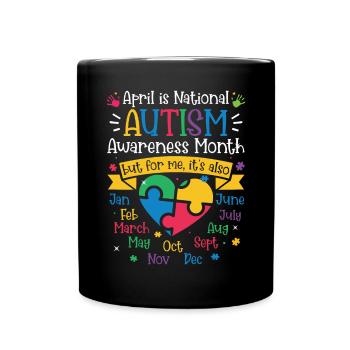 Autismus Awareness Day Autist Geschenk - Tasse einfarbig - Schwarz - Vorne