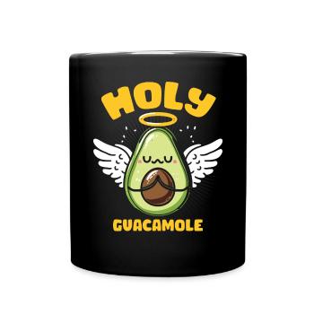 Avocado Guacamole Vegan Gift - Full Colour Mug - black - Front