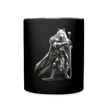 Husky Knight Médiéval - Mug uni - noir - Devant
