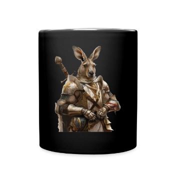 Kängeru Ritter Mittelalter - Tasse einfarbig - Schwarz - Vorne