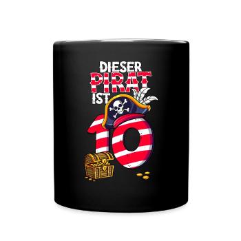 10th Birthday Pirates - Full Colour Mug - black - Front